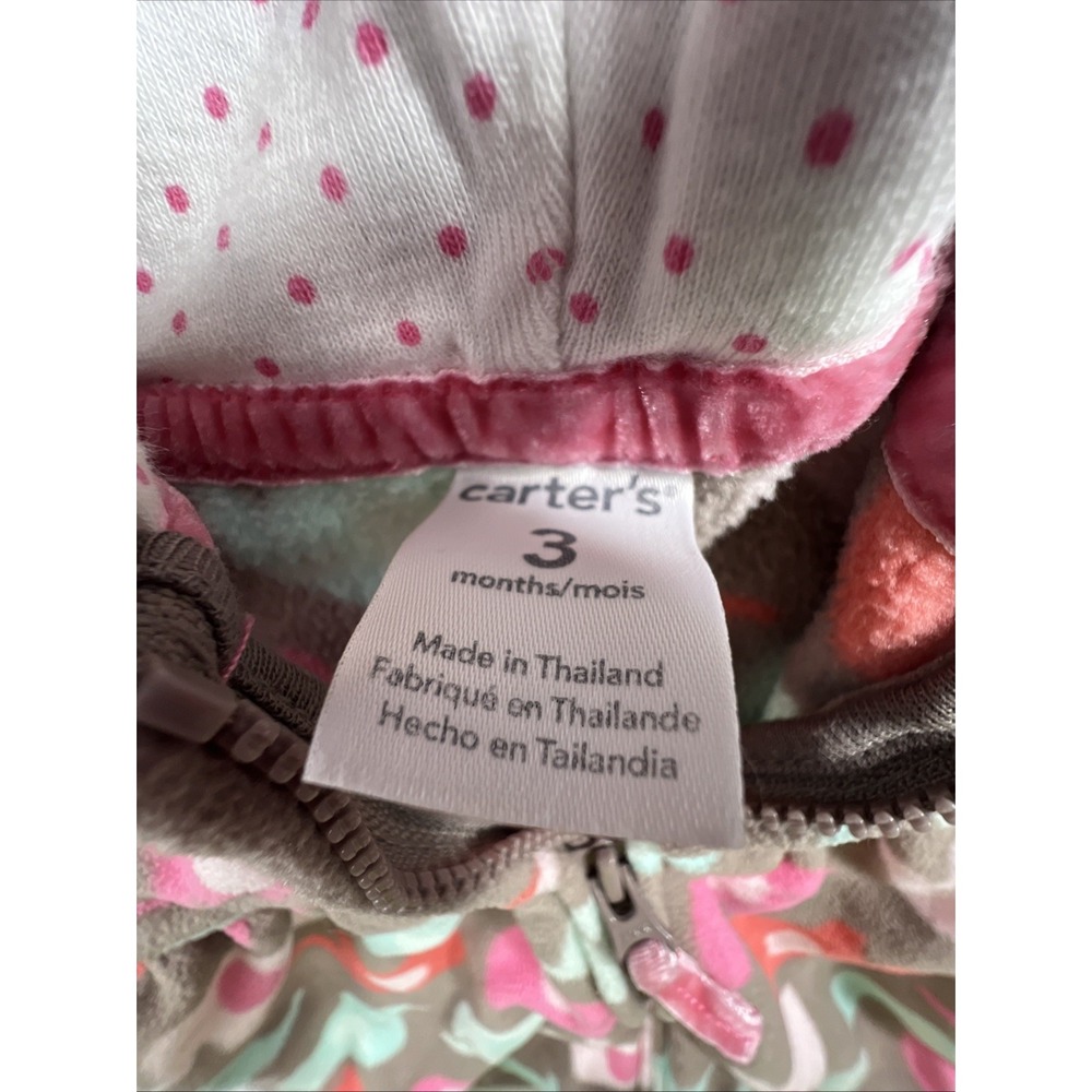Lot of 4 Baby Girl Fleece CARTER'S Outerwear/Jackets/ Outfit 3 months - Picture 10 of 15